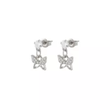 CZ Butterfly Dangle Earrings - 20 Gauge at Spencer's