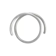 Titanium Silvertone Spiral Double Nose Ring - 20 Gauge at Spencer's