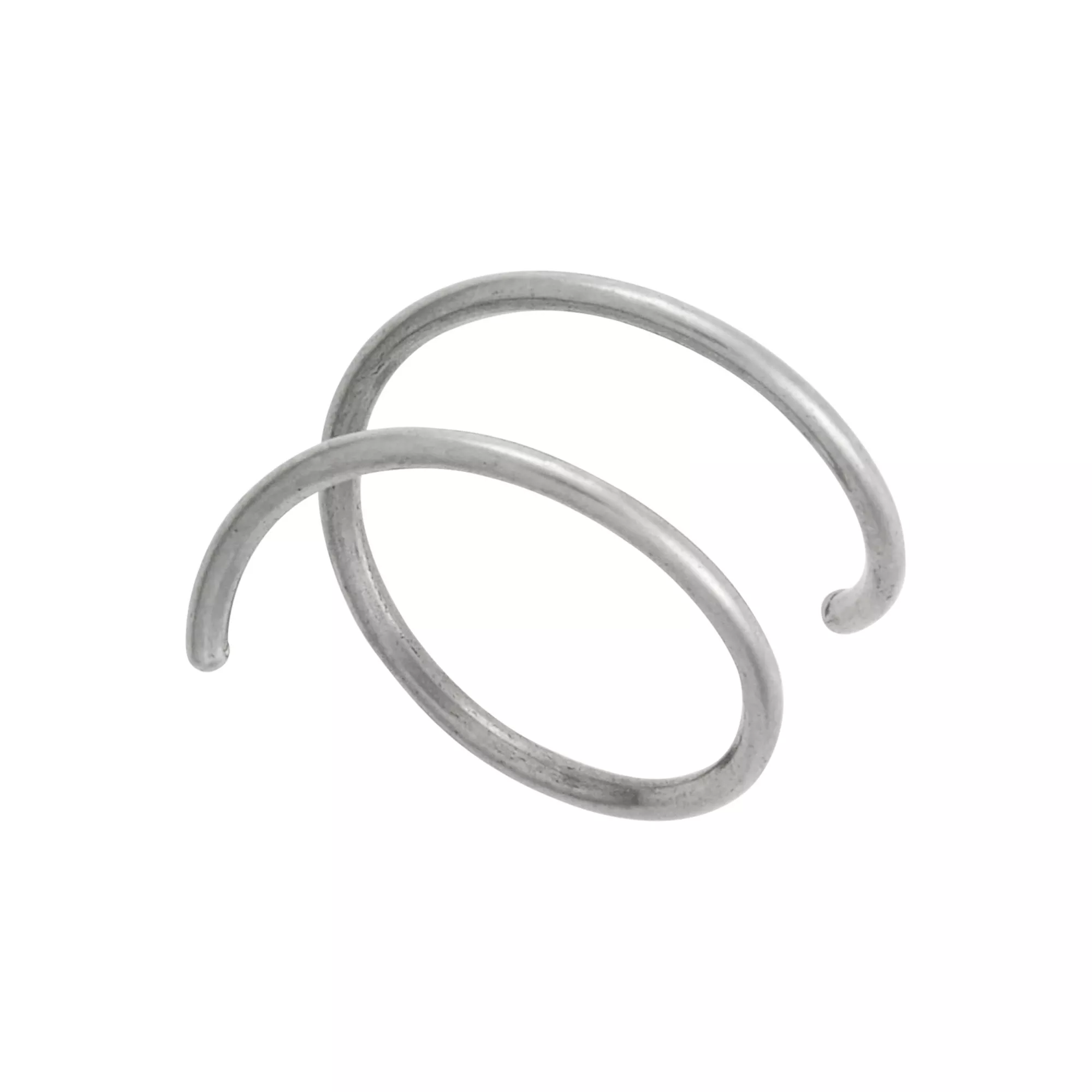 Silver-Tone Titanium Spiral Double Hoop Nose Ring at Spencer's