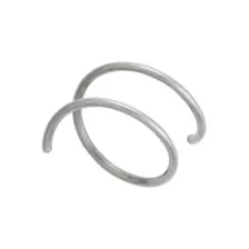 Titanium Silvertone Spiral Double Nose Ring - 20 Gauge at Spencer's
