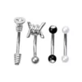 Multi-Pack Nail Curved Barbells 4 Pack - 16 Gauge at Spencer's
