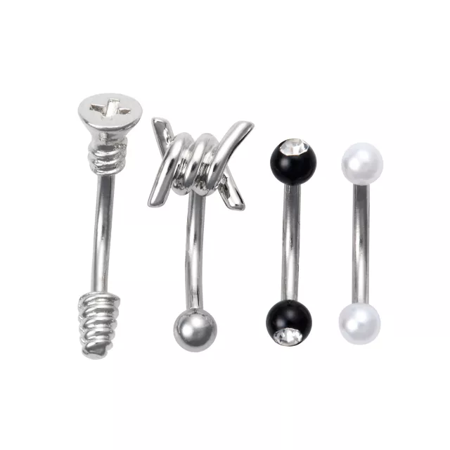 Multi-Pack Nail Curved Barbells 4 Pack - 16 Gauge at Spencer's