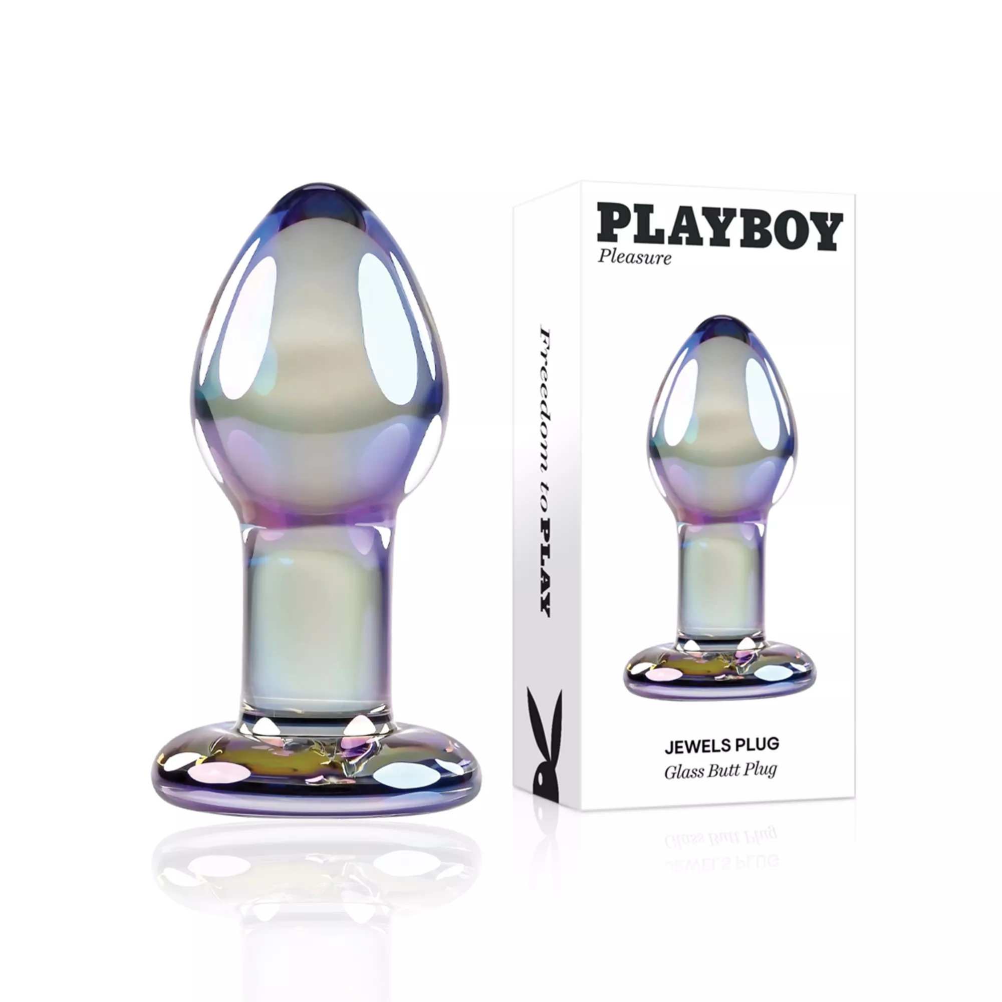 Playboy Pleasure Jewels Glass Butt Plug at Spencer's