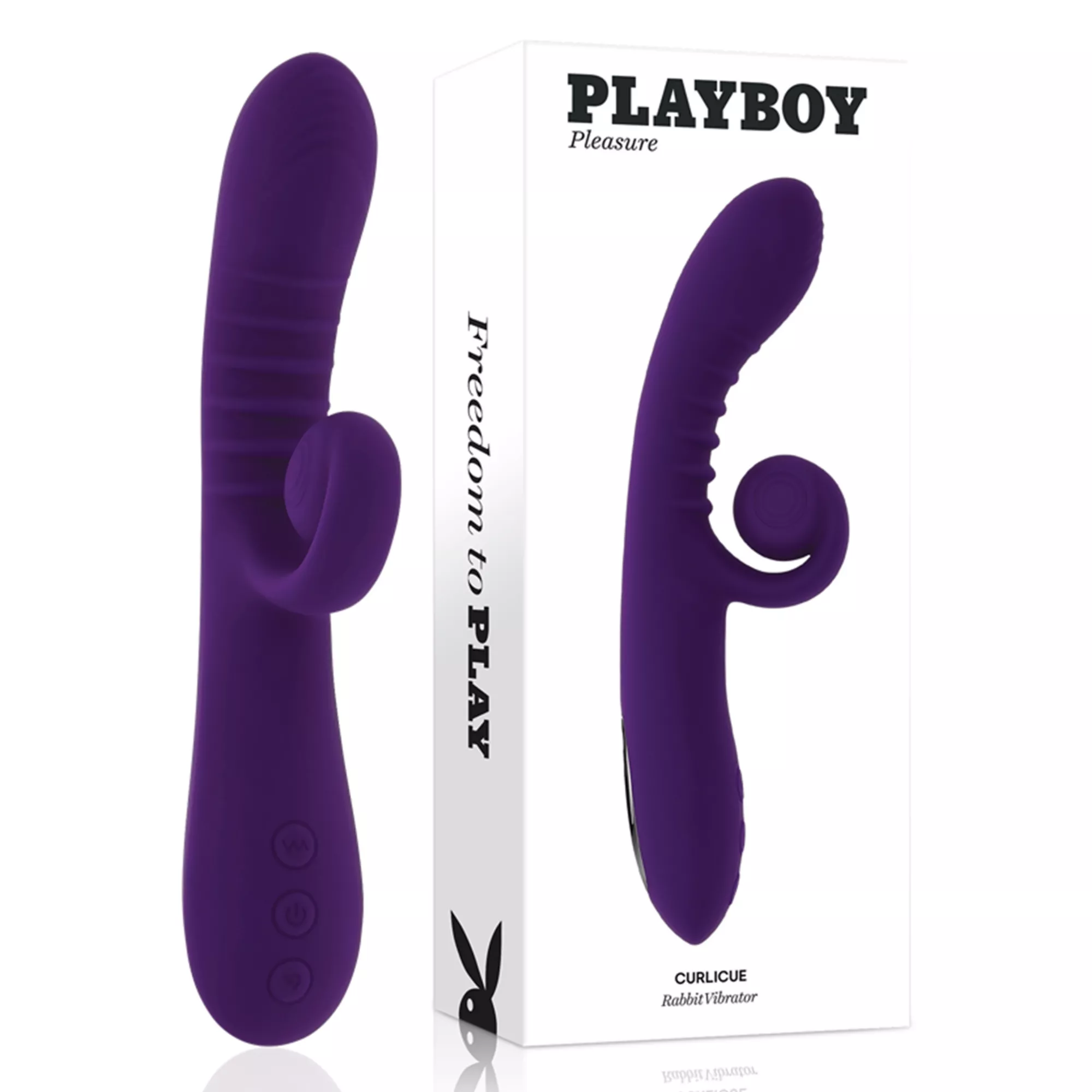 Playboy Pleasure Curlicue Rabbit Vibrator at Spencer's