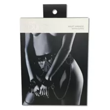Pleasure Bound Waist Harness With Cuffs at Spencer's