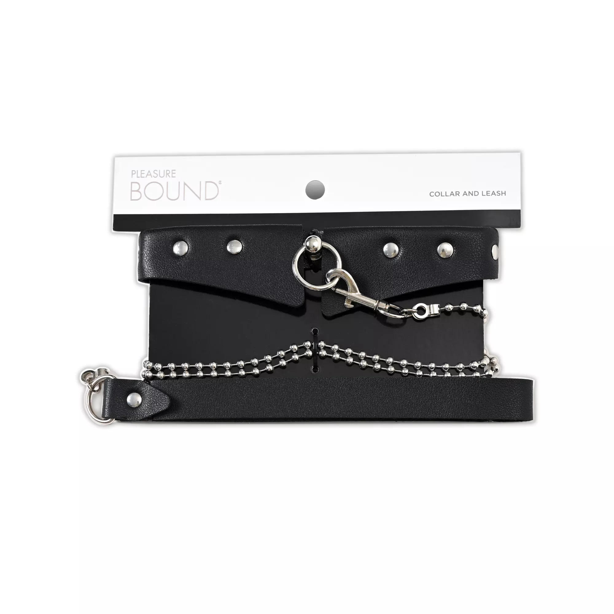 Studded Collar with Leash - Pleasure Bound at Spencer's