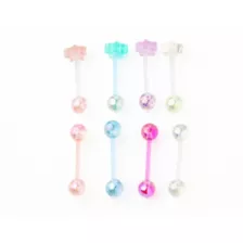 Multi-Pack Pastel Star Straight Barbells 8 Pack - 14 Gauge at Spencer's