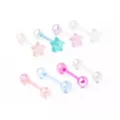 Multi-Pack Pastel Star Straight Barbells 8 Pack - 14 Gauge at Spencer's