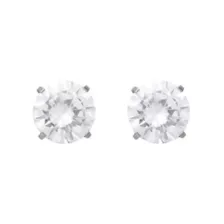 CZ Titanium Circle Stud Earrings at Spencer's