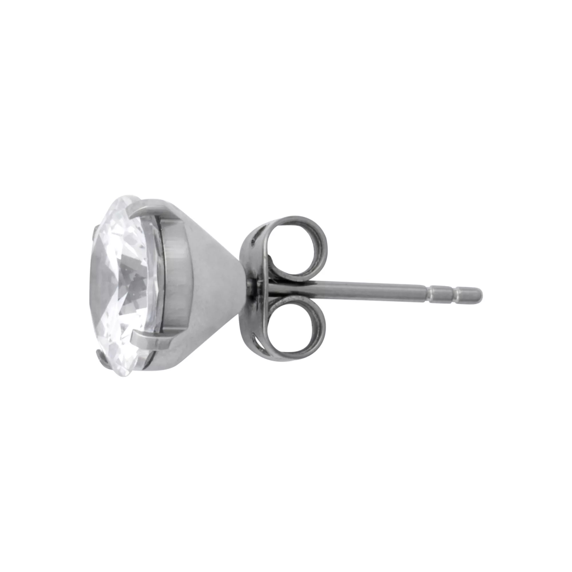 CZ Titanium Circle Stud Earrings at Spencer's