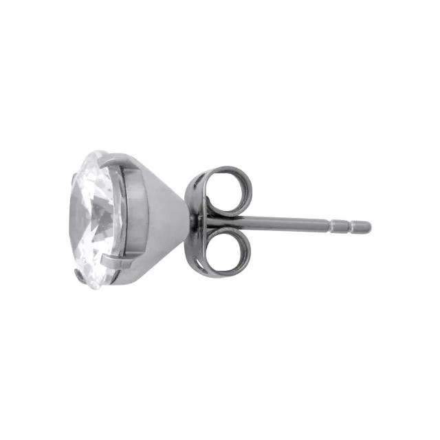 CZ Titanium Circle Stud Earrings at Spencer's