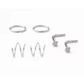 Multi-Pack CZ Pink L-Bend and Spiral Hoop Nose Rings 6 Pack - 20 Gauge at Spencer's