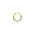 Gold-Plated CZ Diamond Hinged Septum Ring - 16 Gauge at Spencer's