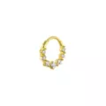 Gold-Plated CZ Diamond Hinged Septum Ring - 16 Gauge at Spencer's