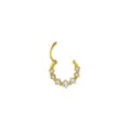 Gold-Plated CZ Diamond Hinged Septum Ring - 16 Gauge at Spencer's