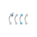 Multi-Pack CZ Blue Butterfly Titanium Curved Barbells 4 Pack - 16 Gauge at Spencer's