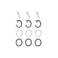 Multi-Pack Round CZ Black and Silvertone Nose Rings 12 Pack - 20 Gauge at Spencer's