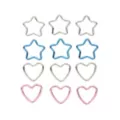 Multi-Pack Colored Heart and Star Seamless Hoop Nose Rings 12 Pack - 20 Gauge at Spencer's