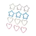 Multi-Pack Colored Heart and Star Seamless Hoop Nose Rings 12 Pack - 20 Gauge at Spencer's