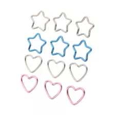 Multi-Pack Colored Heart and Star Seamless Hoop Nose Rings 12 Pack - 20 Gauge at Spencer's