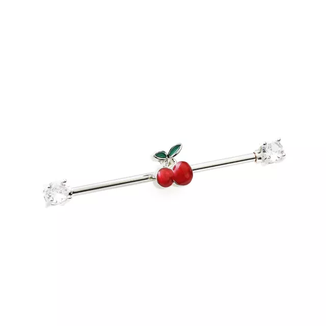 Cherry Cartilage Barbell - 14 Gauge at Spencer's