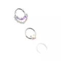 Multi-Pack Aurora Borealis Effect Nose Rings 3 Pack - 16 Gauge at Spencer's