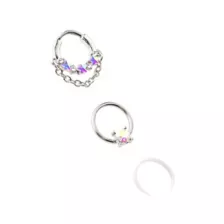 Multi-Pack Aurora Borealis Effect Nose Rings 3 Pack - 16 Gauge at Spencer's