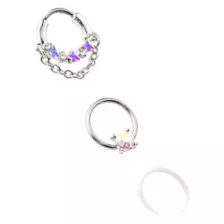 Multi-Pack Aurora Borealis Effect Nose Rings 3 Pack - 16 Gauge at Spencer's