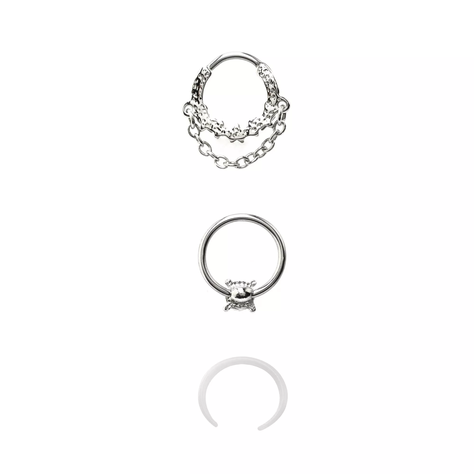 Multi-Pack Aurora Borealis Effect Nose Rings 3 Pack - 16 Gauge at Spencer's