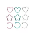 Multi-Pack Colored Heart and Star Hoop Nose Rings 9 Pack - 20 Gauge at Spencer's