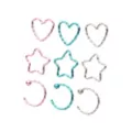 Multi-Pack Colored Heart and Star Hoop Nose Rings 9 Pack - 20 Gauge at Spencer's