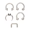 Multi-Pack Silver-Plated Septum Rings 5 Pack - 16 Gauge at Spencer's