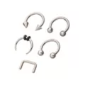 Multi-Pack Silver-Plated Septum Rings 5 Pack - 16 Gauge at Spencer's