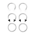 Multi-Pack Hoops and Horseshoe Rings 6 Pack - 12 Gauge at Spencer's