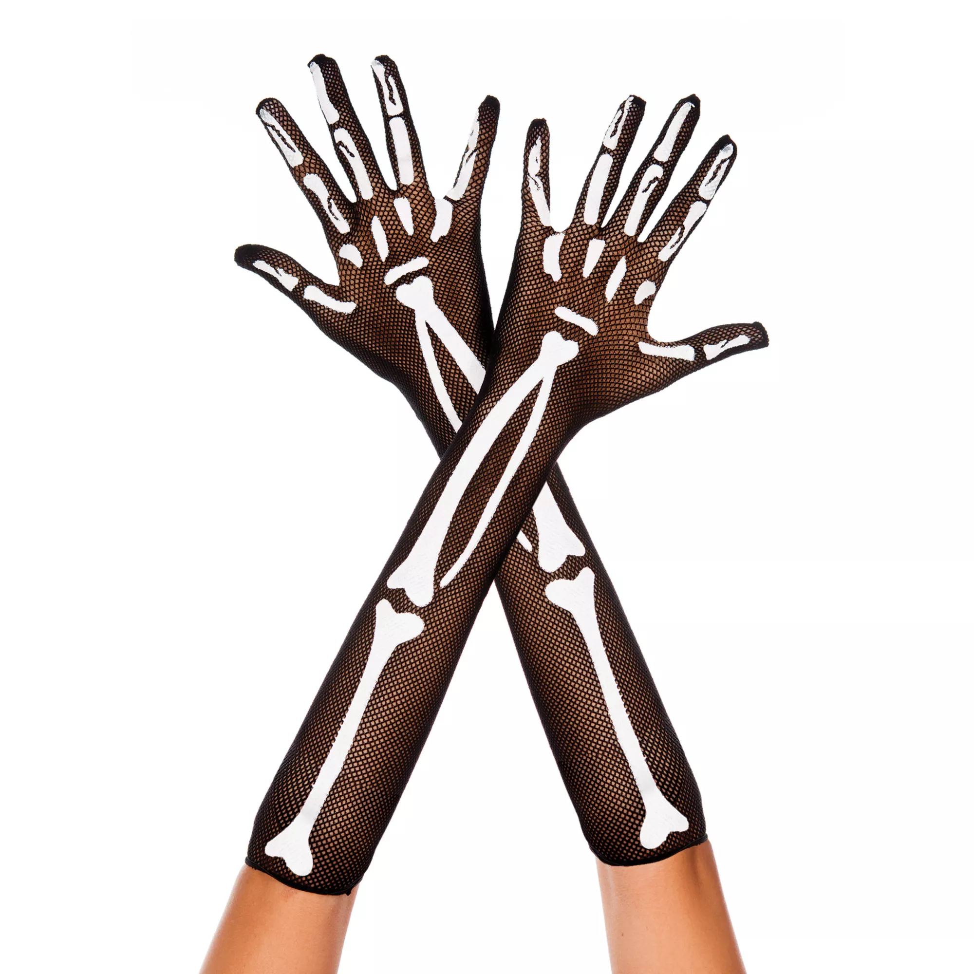 Black Skeleton Gloves at Spencer's