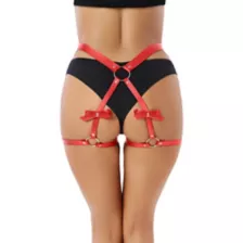 Red Bondage Harness with Bows at Spencer's