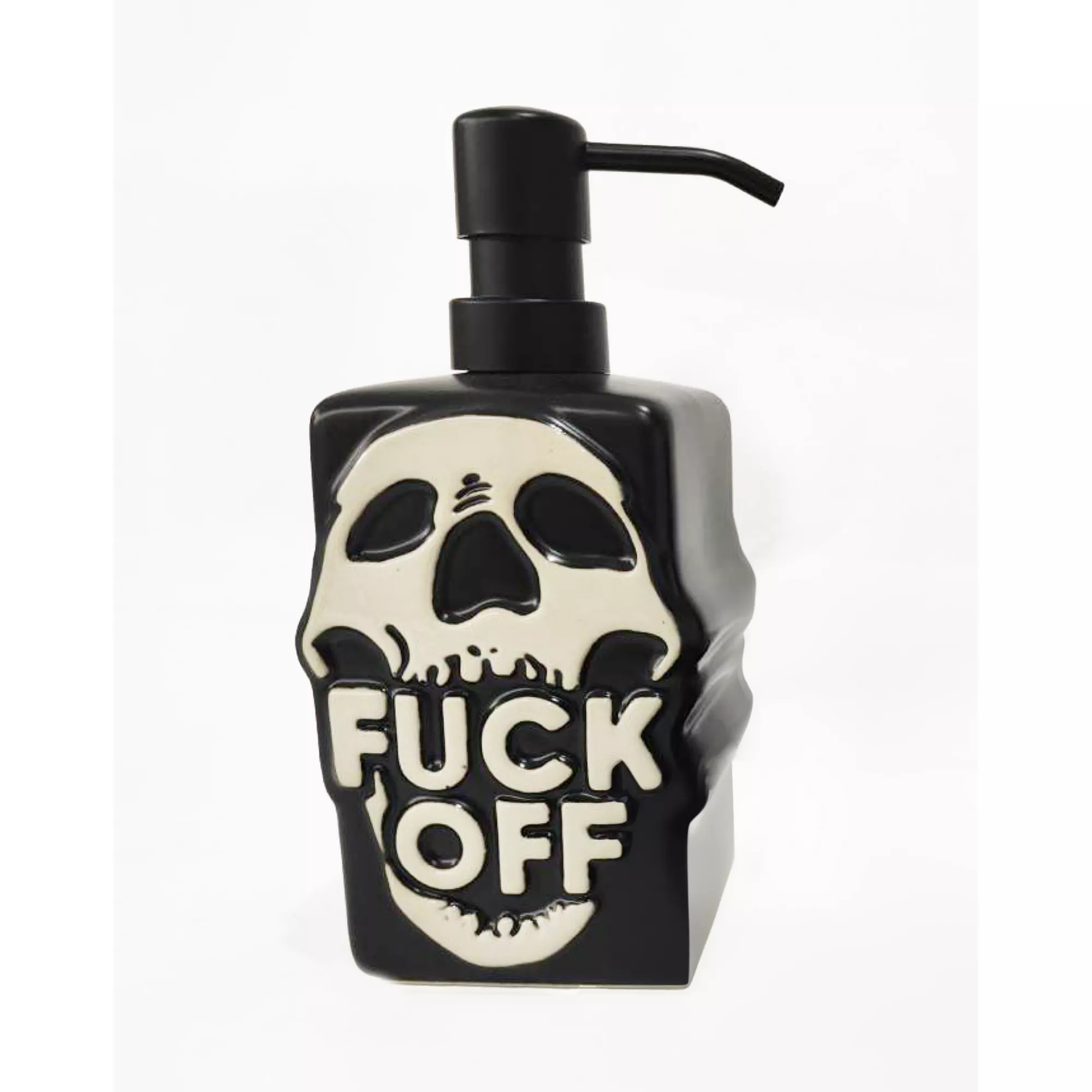 Fuck Off Skeleton Soap Dispenser at Spencer's