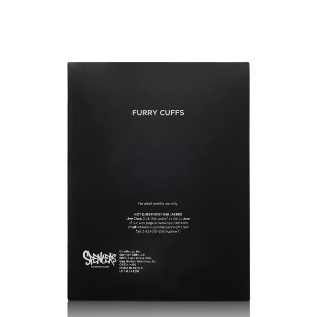 Black Furry Cuffs - Pleasure Bound at Spencer's