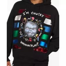 I'm Chucky Wanna Play Sequin Hoodie at Spencer's