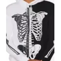 Black and White Skeleton Hoodie at Spencer's