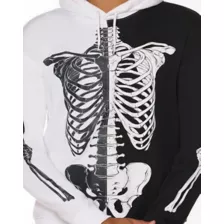 Black and White Skeleton Hoodie at Spencer's