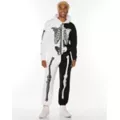 Black and White Skeleton Hoodie at Spencer's