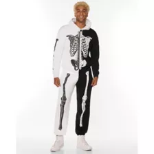 Black and White Skeleton Hoodie at Spencer's