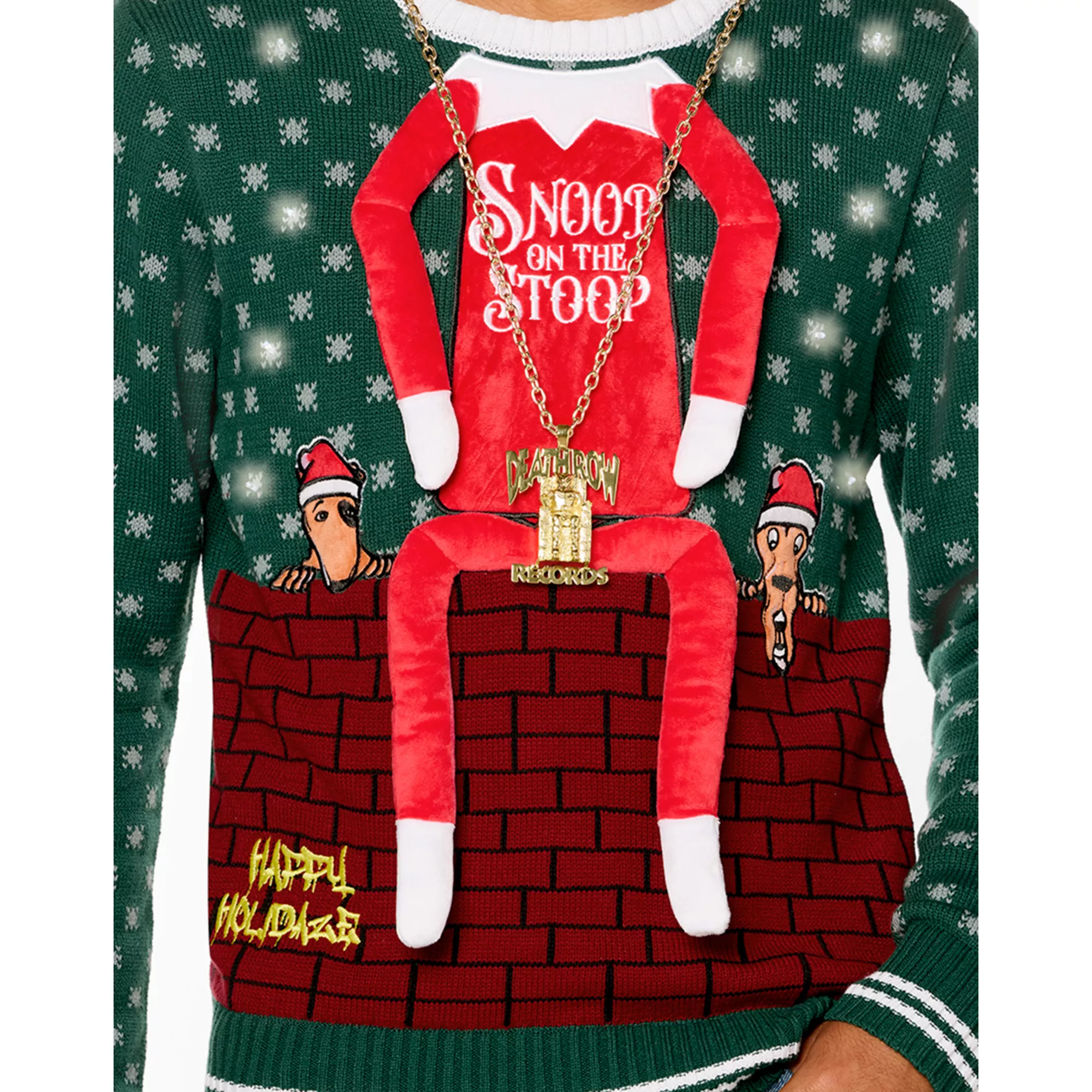 Light-Up Snoop on the Stoop Chain Christmas Sweater