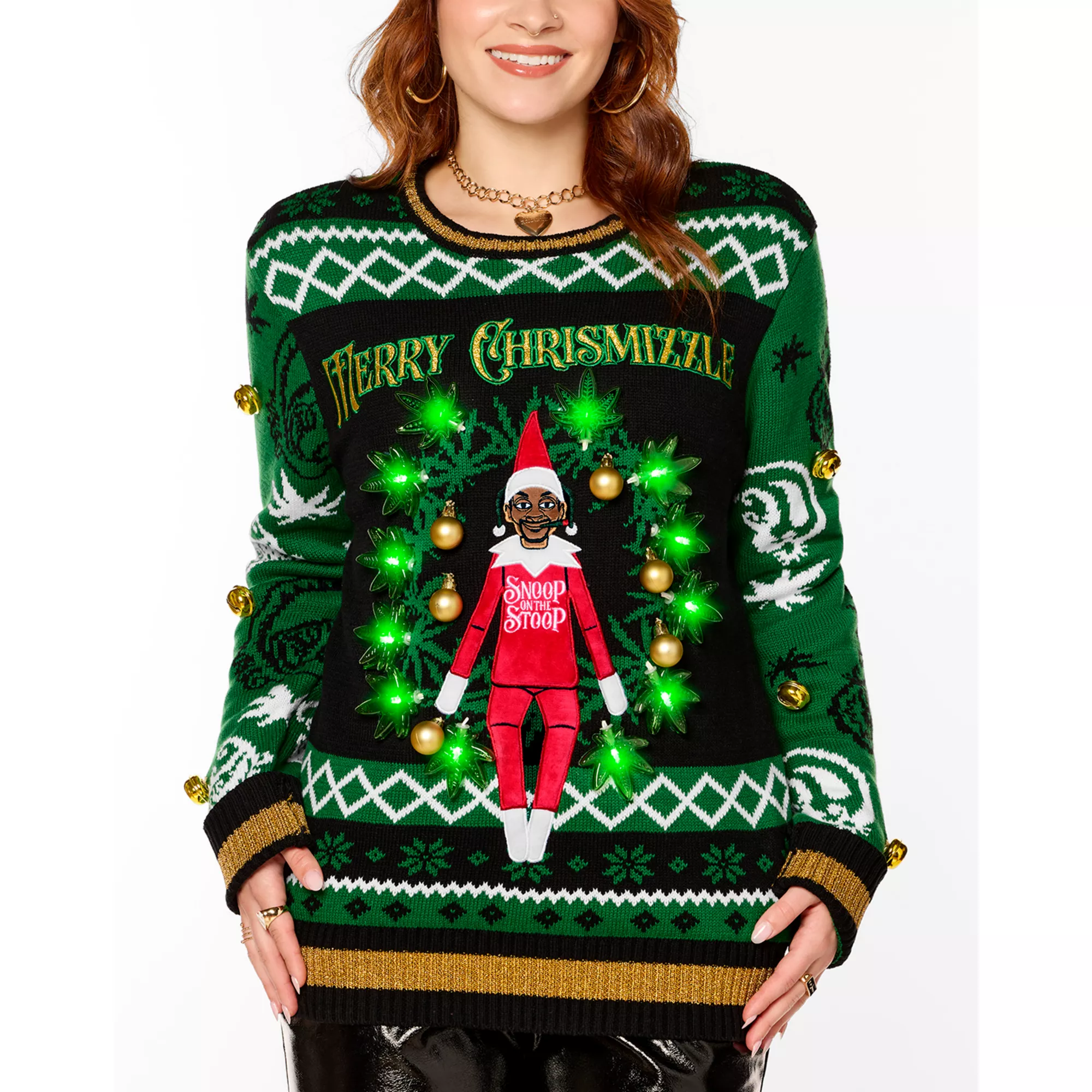 Light-Up Snoop on the Stoop Merry Chrismizzle Christmas Sweater