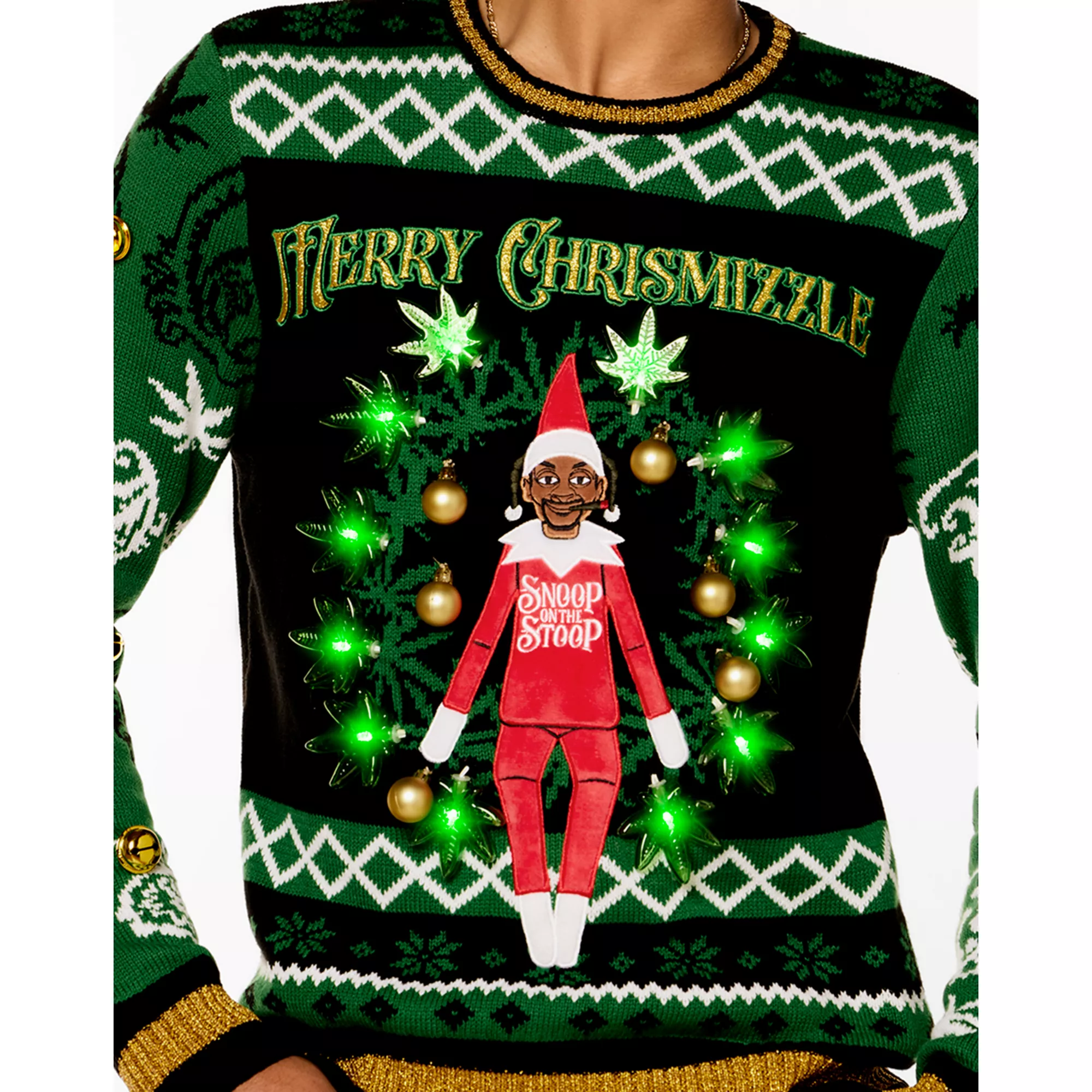 Light-Up Snoop on the Stoop Merry Chrismizzle Christmas Sweater