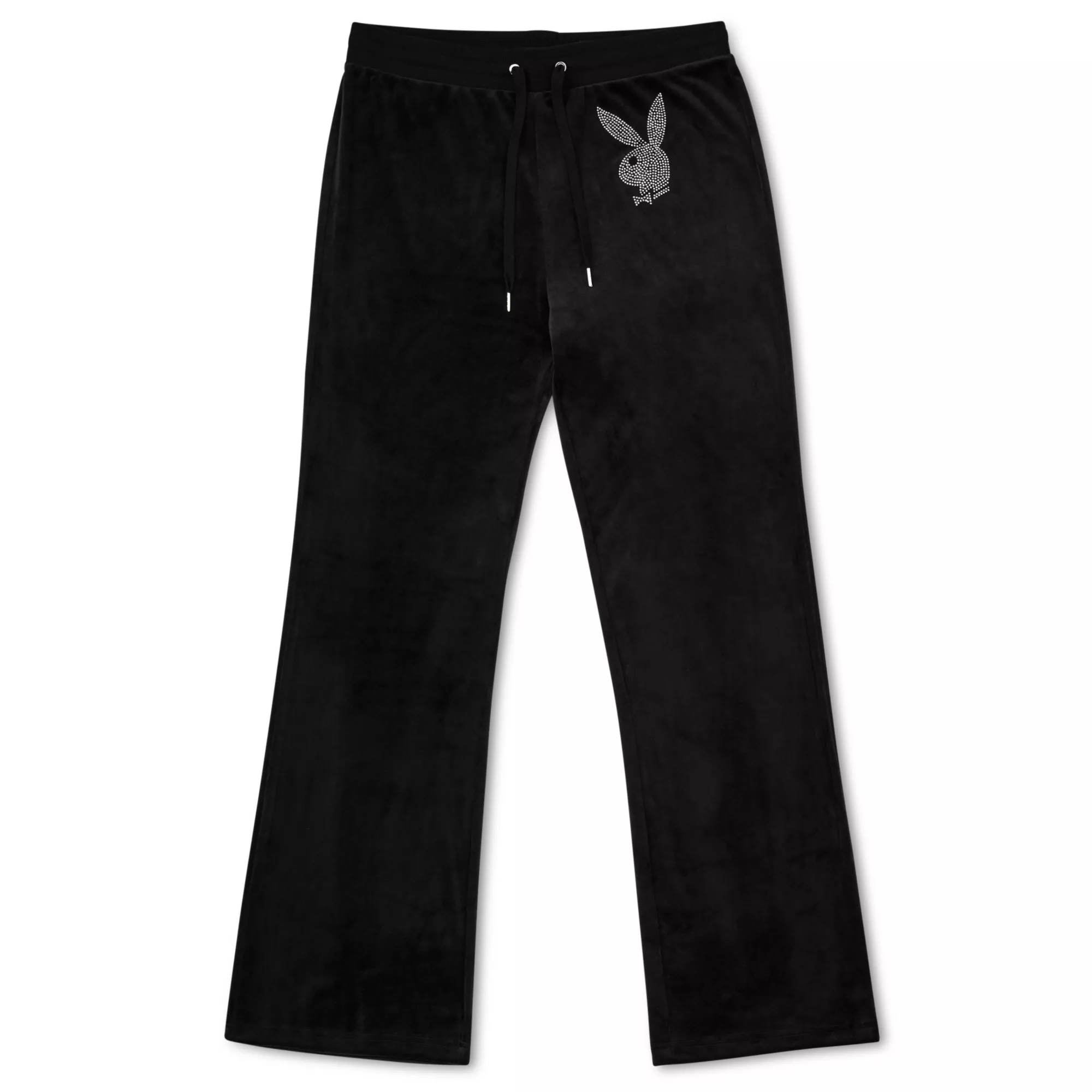 Black Playboy Rhinestone Track Pants at Spencer's