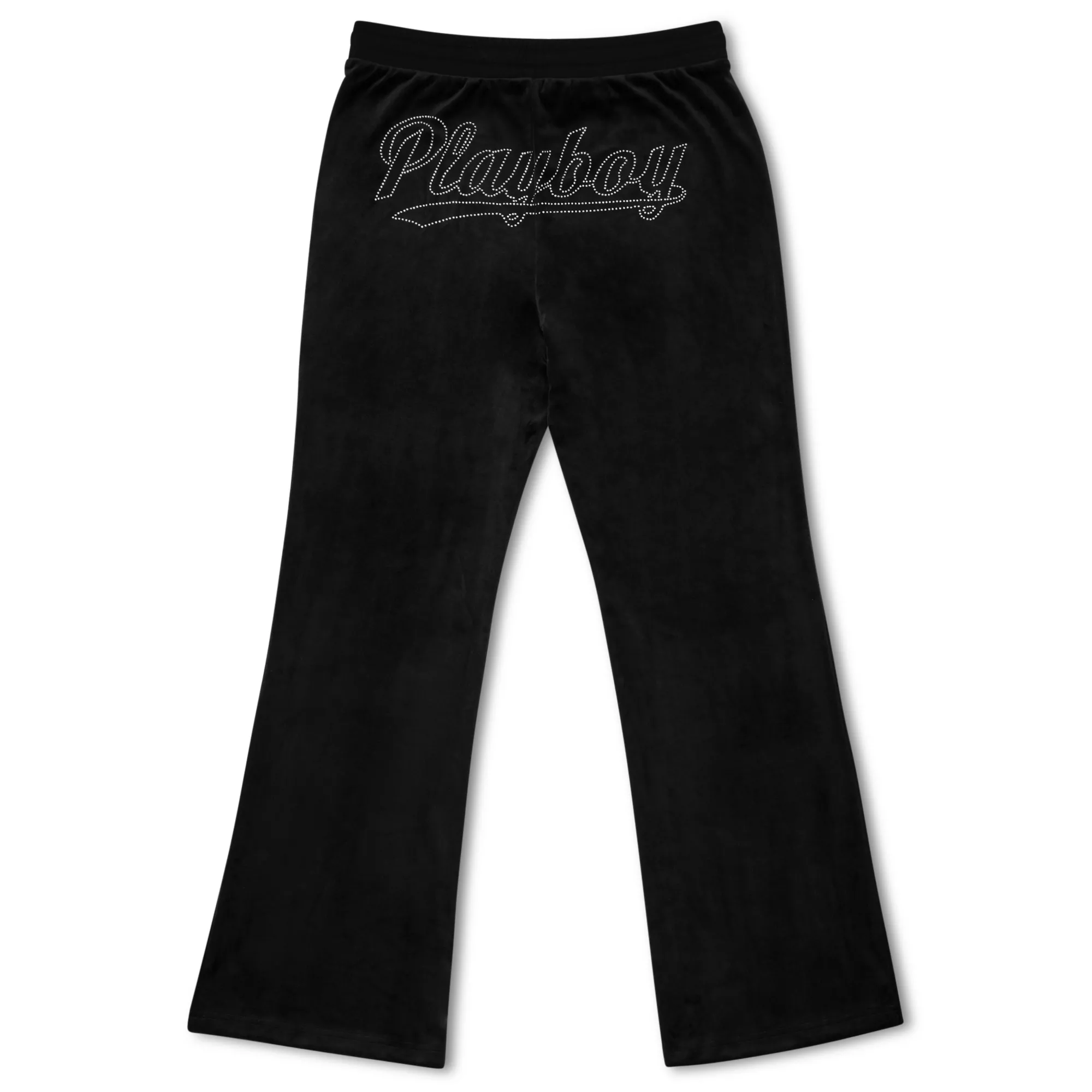 Black Playboy Rhinestone Track Pants at Spencer's