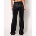 Black Playboy Rhinestone Track Pants at Spencer's