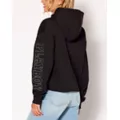 Black Playboy Rabbit Rhinestone Crop Top Hoodie at Spencer's